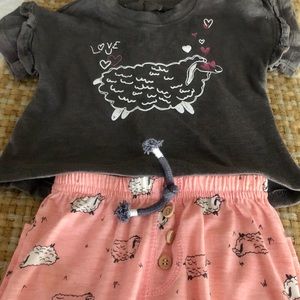 Adorable baby girl matching outfit
